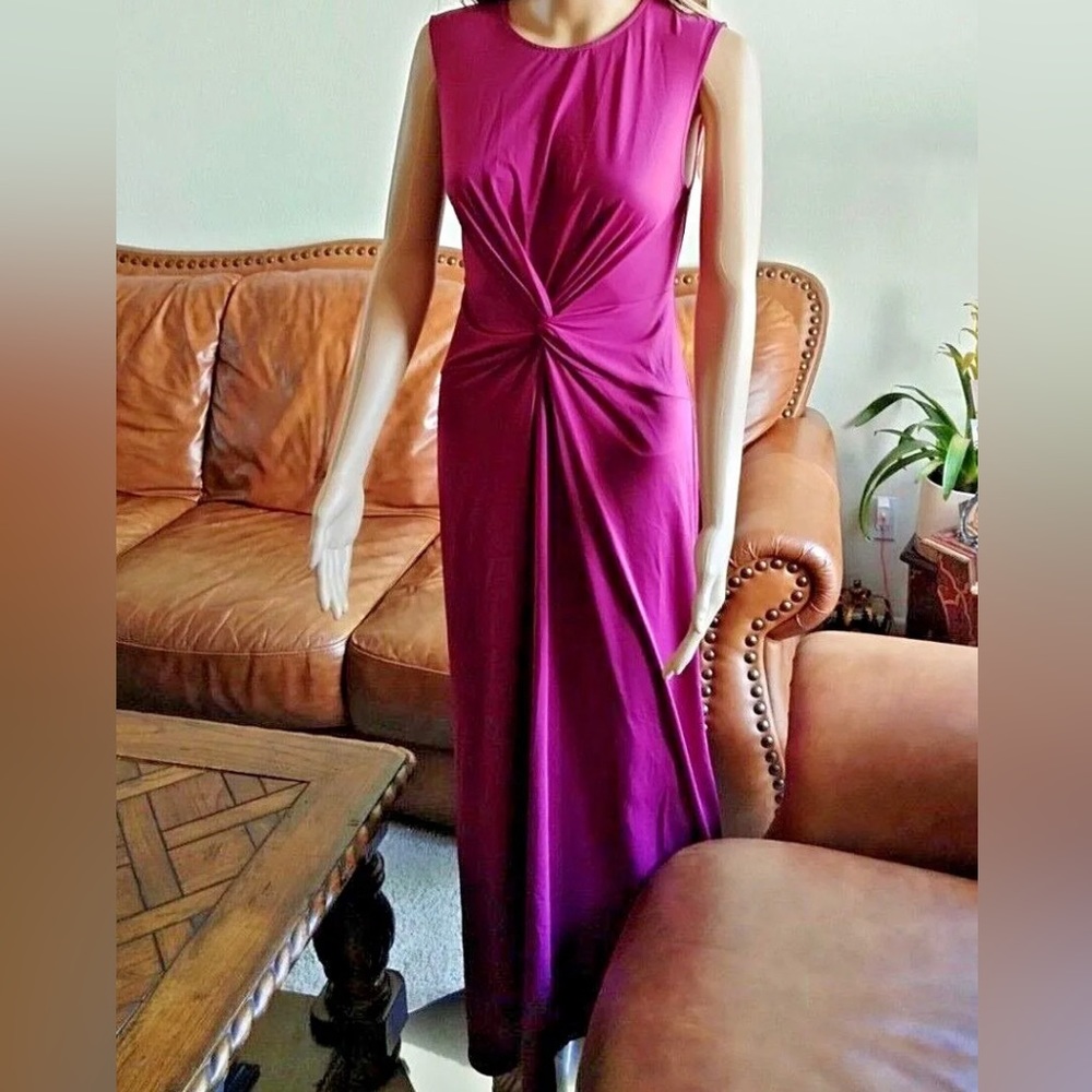 THEORY Electric Pink Travel Jersey Maxi Dress NWT Size S